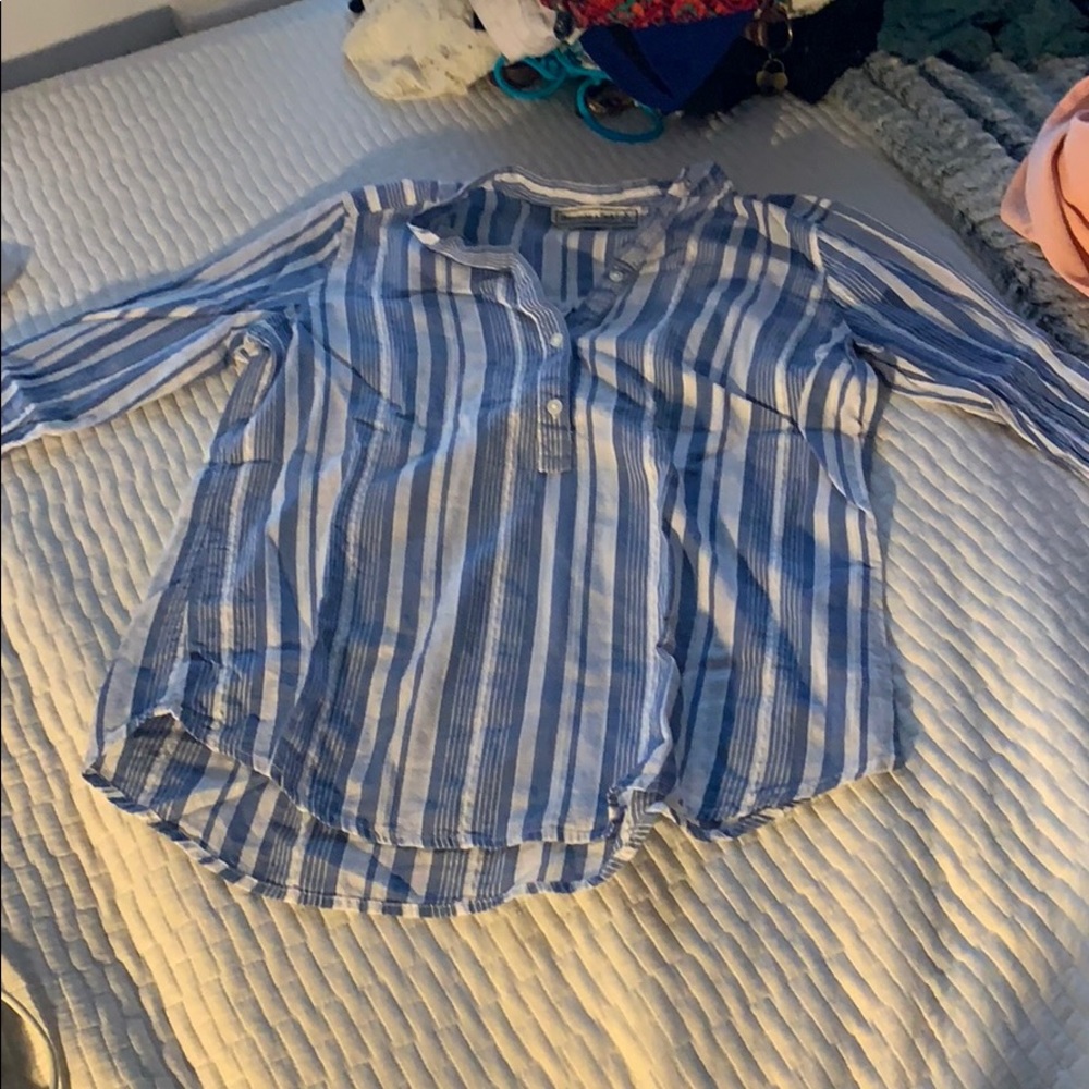 Stripped blue and white blouse